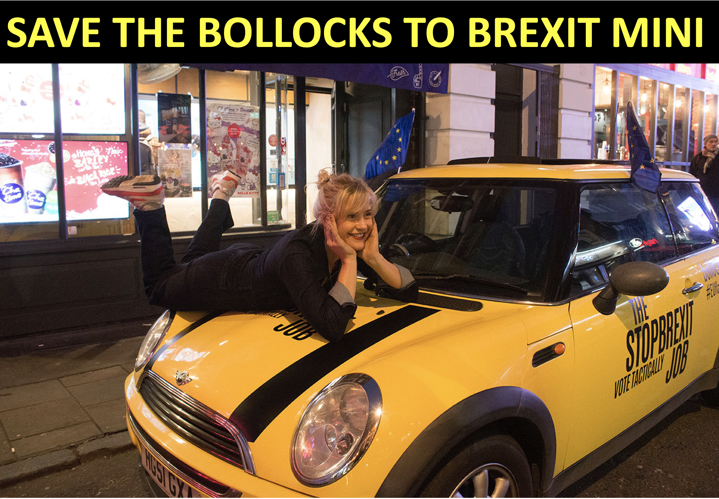 Save the Bollocks to Brexit Mini Cooper
