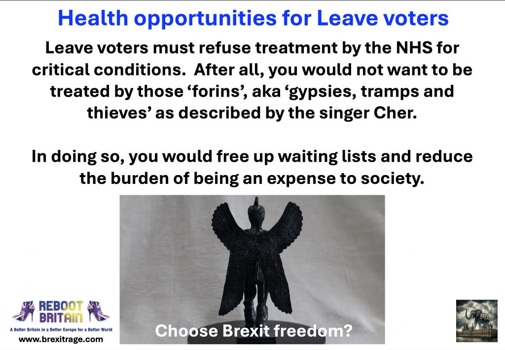Health opportunities for Leave voters.